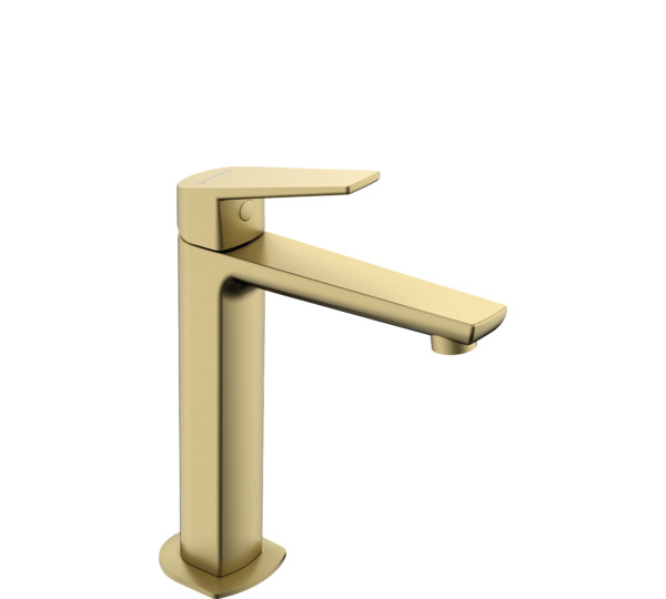 Monomando de lavabo medio alto Oro Cepillado Kloe